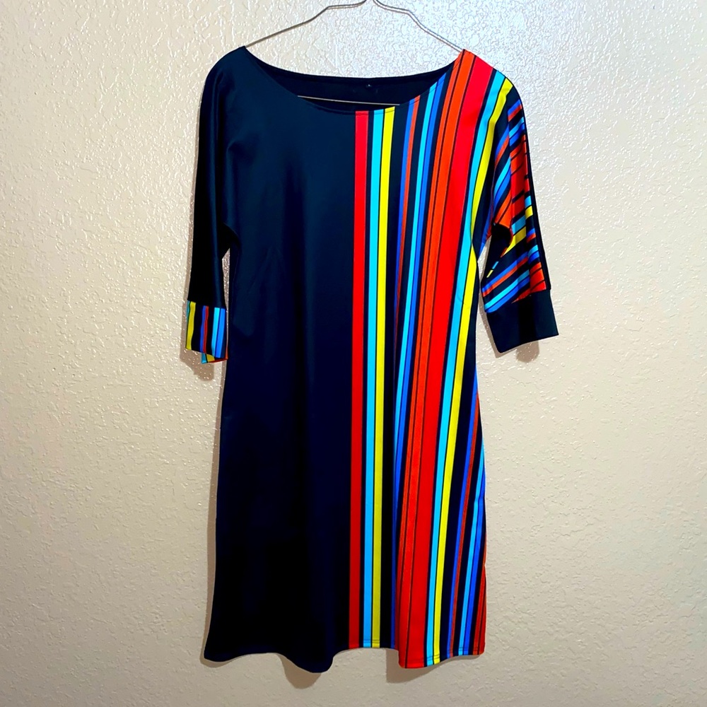 Striped Long-sleeved Dress